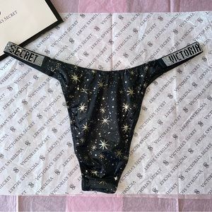 Victoria’s Secret Starry Might Galaxy Shine Strap Brazilian Panty Size Large